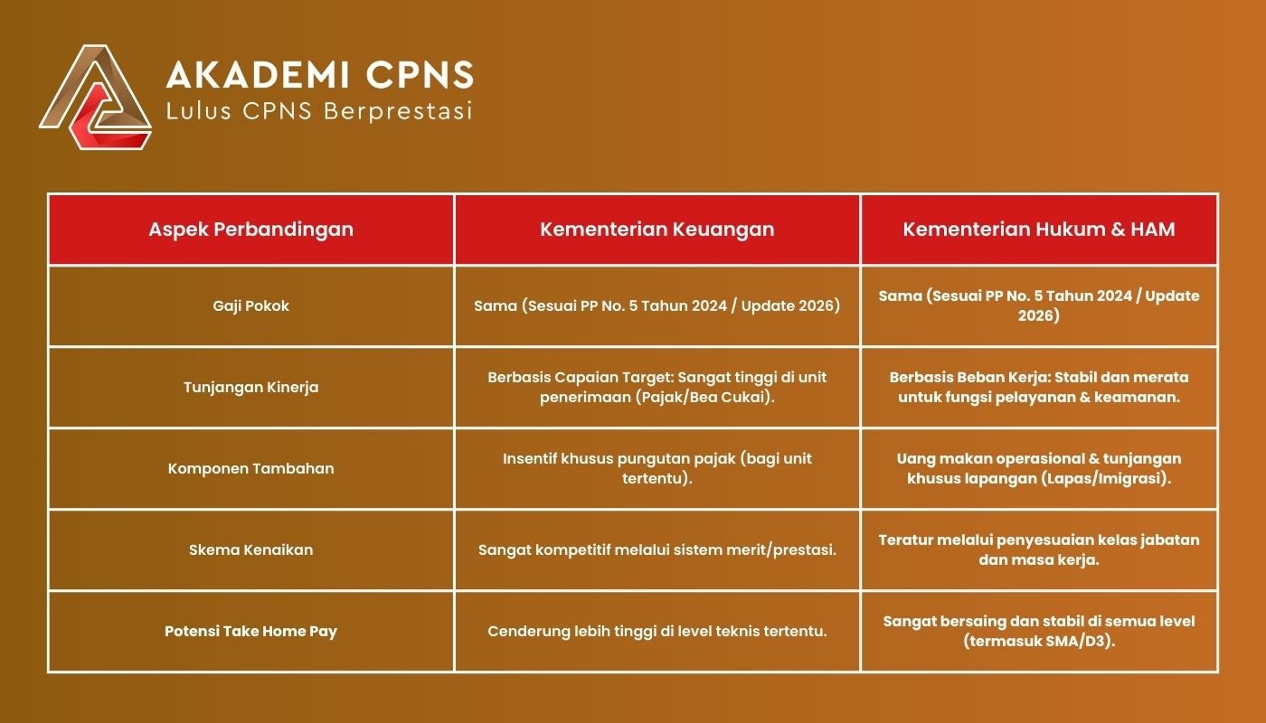Perbandingan Head-to-Head: Kemenkeu vs Kemenkumham